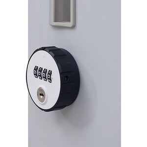 4-Digit Combination Lock One-Door Office Gym Shed Clothing Locker Cabinet Grey