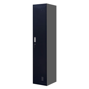 Standard Lock One-Door Office Gym Shed Clothing Locker Cabinet Black