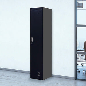 Padlock-operated lock One-Door Office Gym Shed Clothing Locker Cabinet Black