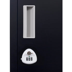 3-Digit Combination Lock One-Door Office Gym Shed Clothing Locker Cabinet Black