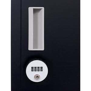 4-Digit Combination Lock One-Door Office Gym Shed Clothing Locker Cabinet Black