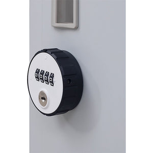 4-Digit Combination Lock 2-Door Vertical Locker for Office Gym Shed School Home Storage Grey