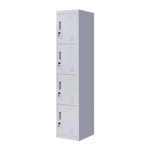 4-Door Vertical Locker for Office Gym Shed School Home Storage