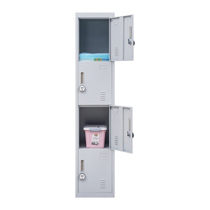 4-Door Vertical Locker for Office Gym Shed School Home Storage