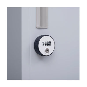 4-Digit Combination Lock 6-Door Locker for Office Gym Shed School Home Storage Grey