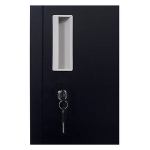 Standard Lock 6-Door Locker for Office Gym Shed School Home Storage Black