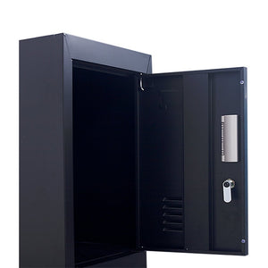 3-Digit Combination Lock 6-Door Locker for Office Gym Shed School Home Storage Black