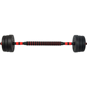 20kg Adjustable Rubber Dumbbell Set Barbell Home GYM Exercise Weights