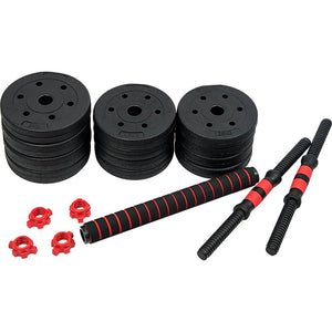 20kg Adjustable Rubber Dumbbell Set Barbell Home GYM Exercise Weights