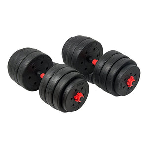 40kg Adjustable Rubber Dumbbell Set Barbell Home GYM Exercise Weights