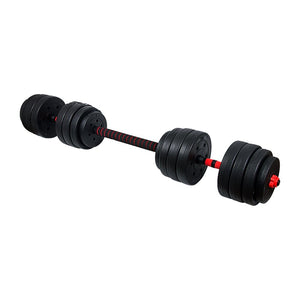 40kg Adjustable Rubber Dumbbell Set Barbell Home GYM Exercise Weights