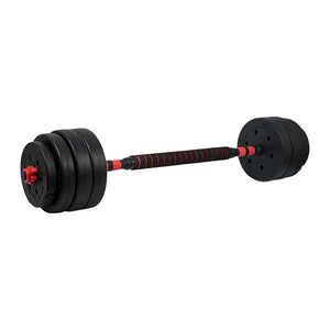 40kg Adjustable Rubber Dumbbell Set Barbell Home GYM Exercise Weights