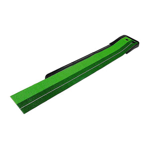 Indoor Practice Putting Green 2.5m Mat Inclined Ball Return Fake Grass 2 Holes
