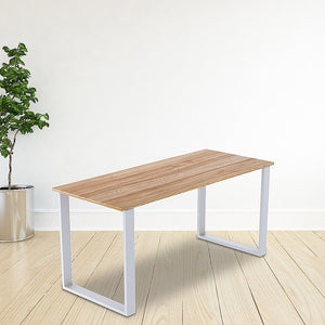 Square Shaped Table Bench Desk Legs Retro Industrial Design Fully Welded - White