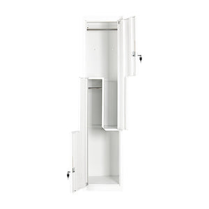 Grey Two-Door L-shaped Office Gym Shed Storage Lockers