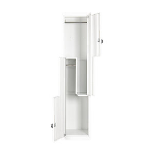 Grey Two-Door L-shaped Office Gym Shed Storage Lockers