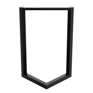 V Shaped Table Bench Desk Legs Retro Industrial Design Fully Welded - Black