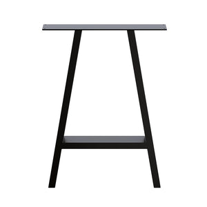 2x Rustic Dining Table Legs Steel Industrial Vintage 71cm - Black