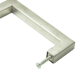 Brushed Nickel Stainless Steel Kitchen Cabinet Square Drawer Pull Door Handles 15-Pack