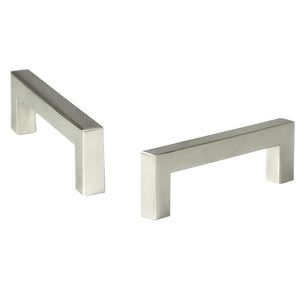 Brushed Nickel Stainless Steel Kitchen Cabinet Square Drawer Pull Door Handles 15-Pack