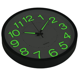 305mm Wall Clock - Glow In The Dark