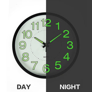 305mm Wall Clock - Glow In The Dark