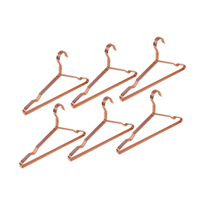 Adult 16.5" Rose Gold Shiny Metal Wire Coat Suit Top Clothes Hangers (60pc per set)