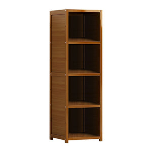 Bamboo Shelf Bookcase Display Storage Rack Stand Livingroom Bedroom