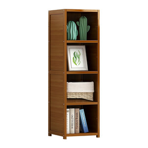 Bamboo Shelf Bookcase Display Storage Rack Stand Livingroom Bedroom