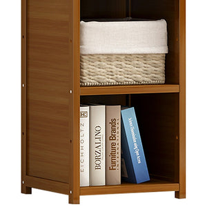 Bamboo Shelf Bookcase Display Storage Rack Stand Livingroom Bedroom