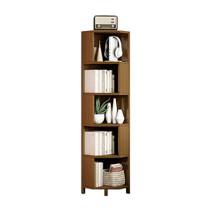 5-Shelf Corner Bookcase Industrial Bookshelf Display Storage Stand