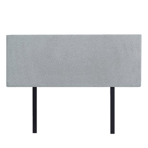 Linen Fabric Queen Bed Deluxe Headboard Bedhead - Stone Grey