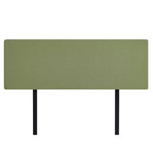 Linen Fabric King Bed Deluxe Headboard Bedhead - Olive Green