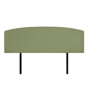 Linen Fabric King Bed Curved Headboard Bedhead - Olive Green