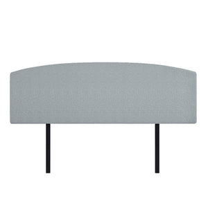 Linen Fabric King Bed Curved Headboard Bedhead - Stone Grey