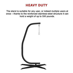 Hammock C Stand | Solid Steel Construction | for Hanging Air Porch Swing Chair
