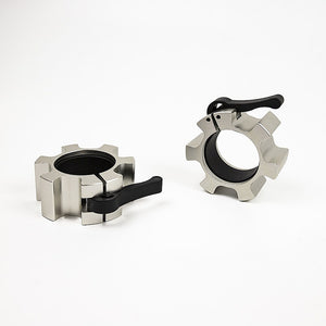 Aluminium Olympic Lock Collars | Pair Barbell Clamps Clips Quick
