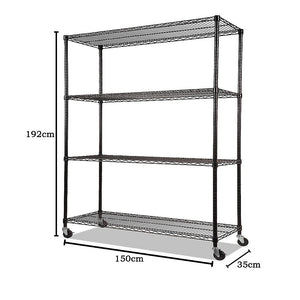 Modular Steel Shelving | 1500 x 350 x 1800mm Wire Storage Shelf