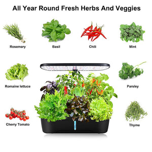Hydroponics Growing System Indoor Germination Kit | 12 Pods | Home Gardening LED