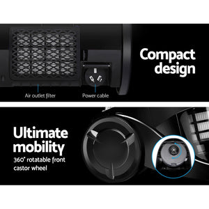 Devanti Vacuum Cleaner Bagless Cyclone Cyclonic Vac Home Office Car 2200W Black