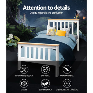 Single Wooden Bed Frame | Bedroom Furniture | Kids