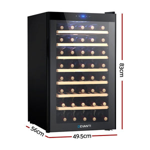 51 Bottle Black Wine Cooler Chiller Fridge