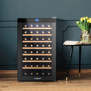 51 Bottle Black Wine Cooler Chiller Fridge