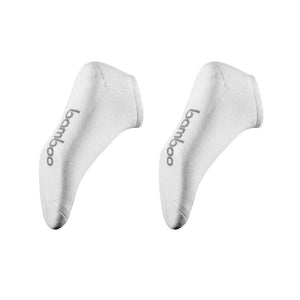 White Bamboo Ankle Socks - Men's 14-18