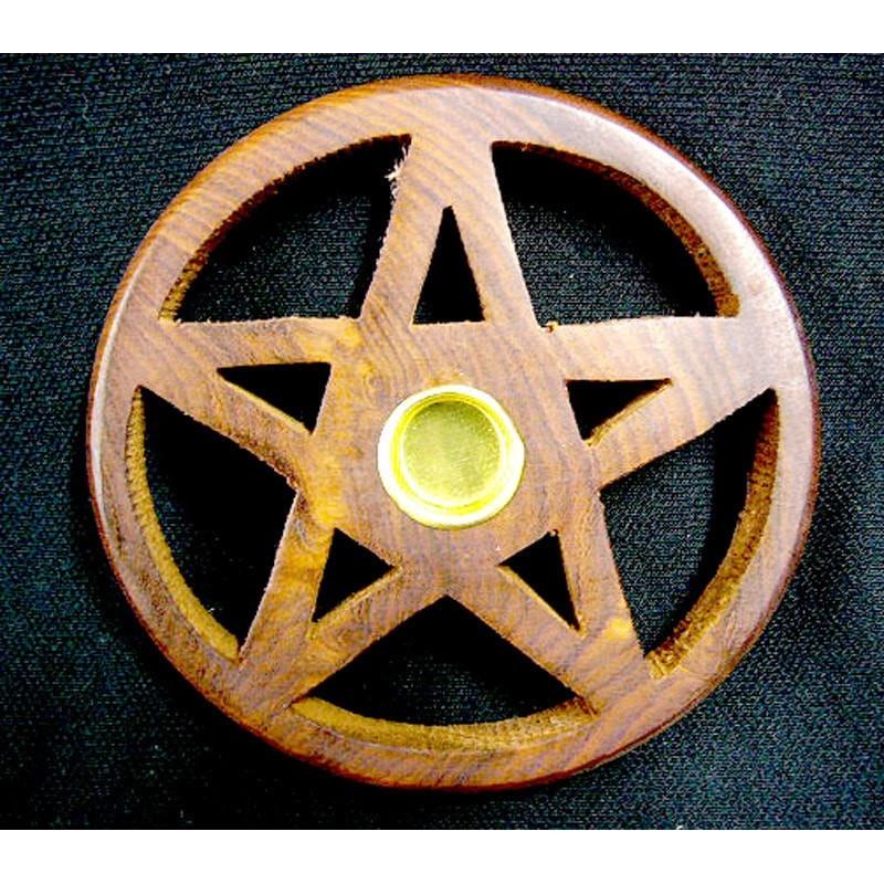 Wooden Cone Burner - Pentagram Star