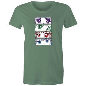 Women's Anime Girl Eyes T-shirt