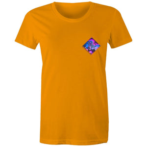 Women's Purple Waves Pocket Tee - The Hippie House