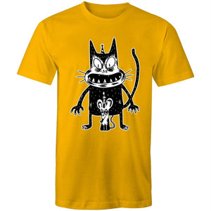 Men's Angry Cat Birthday Printed T-shirt