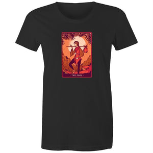 Women's Funny The Fool Tarot Card T-shirt