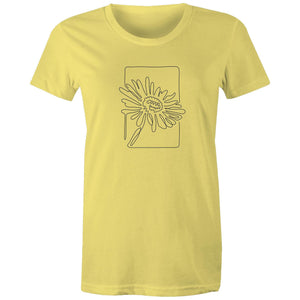 Women's Flower Line Art T-shirt